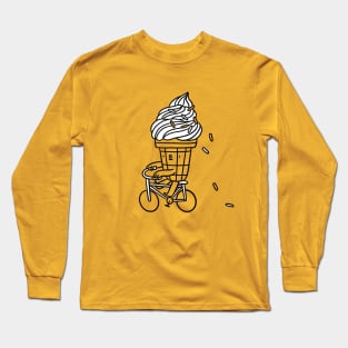 Ice cream riding a bicycle Long Sleeve T-Shirt